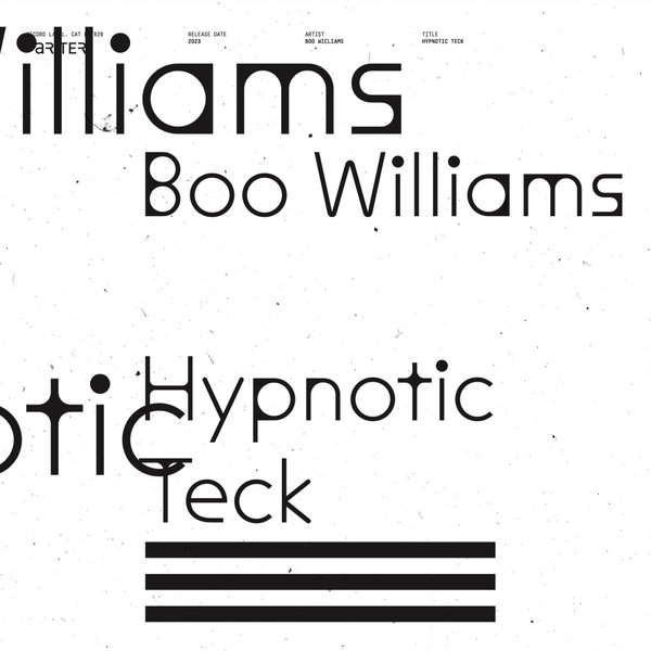 Boo Williams –  Hypnotic Teck [Pariter]