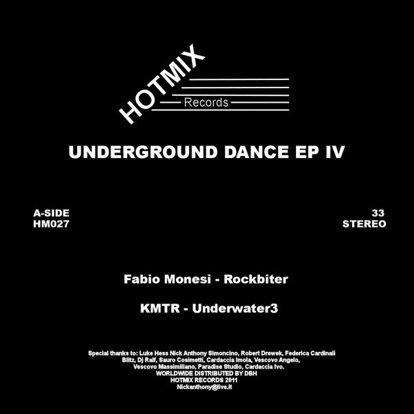 Fabio Monesi, KMTR, NLXLP, Ricardo Baez –  Underground Dance EP IV [Hotmix Records]